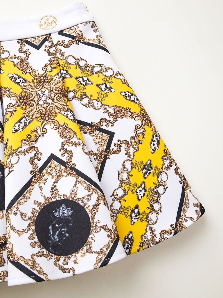 UTAA APEX Chain Baroque Flare Skirt : Yellow