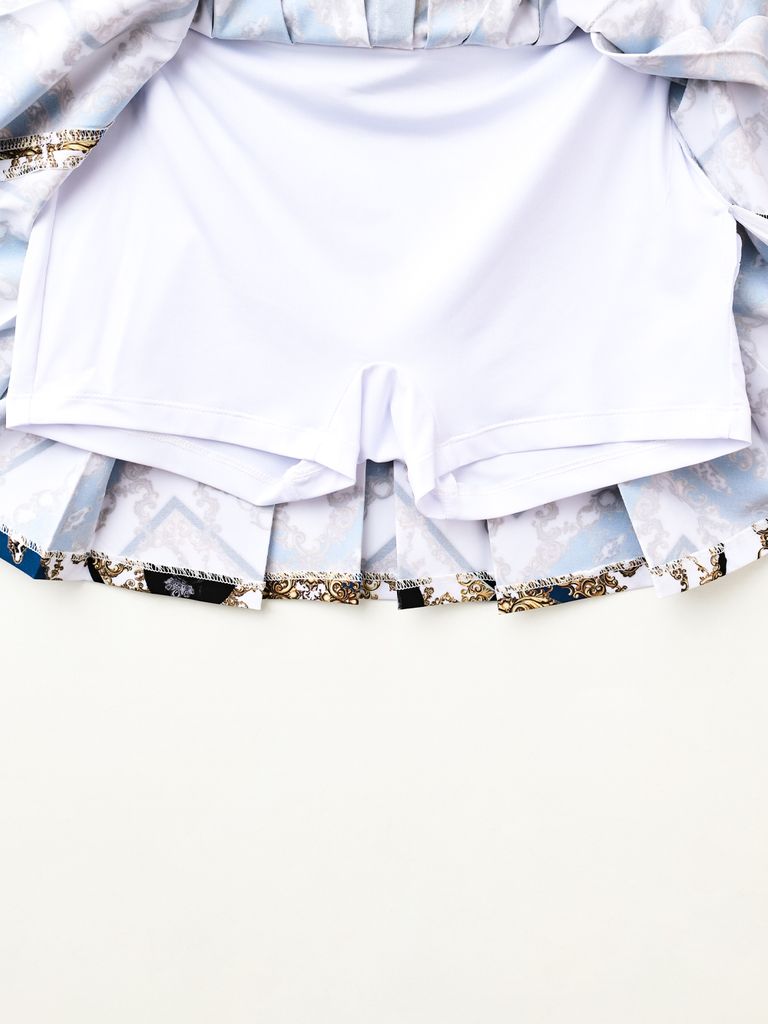 UTAA APEX Chain Baroque Pleats Skirt : Blue
