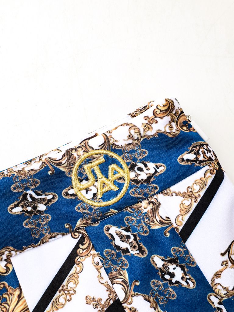 UTAA APEX Chain Baroque Pleats Skirt : Blue