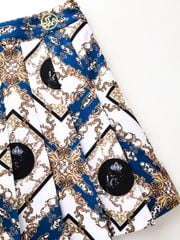 UTAA APEX Chain Baroque Pleats Skirt : Blue