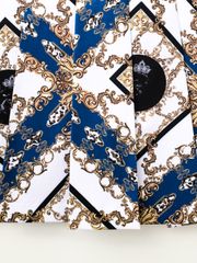 UTAA APEX Chain Baroque Pleats Skirt : Blue