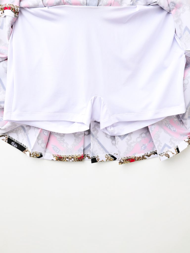 UTAA APEX Chain Baroque Pleats Skirt : Pink