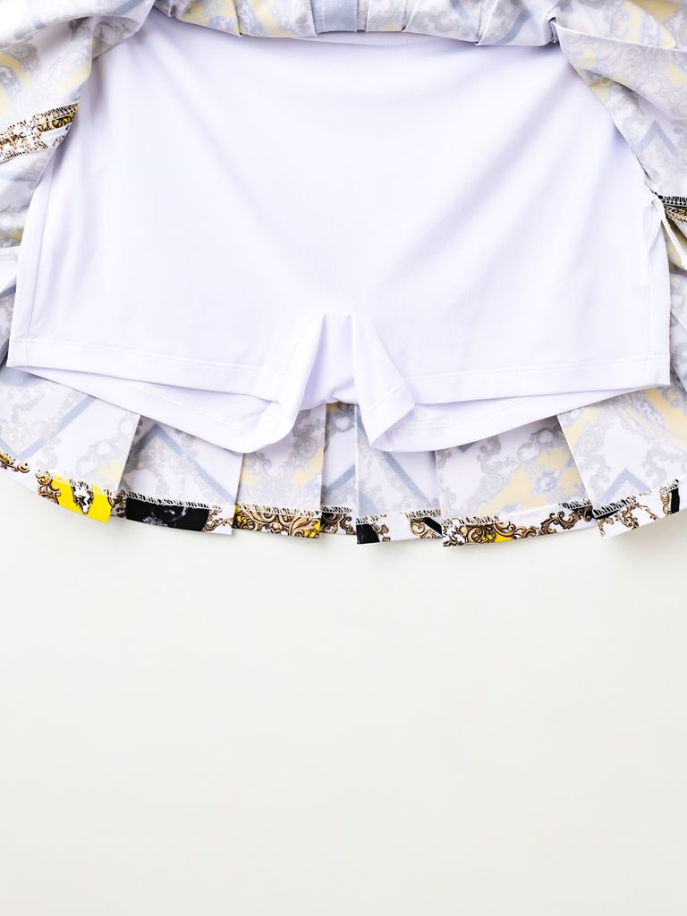 UTAA APEX Chain Baroque Pleats Skirt : Yellow