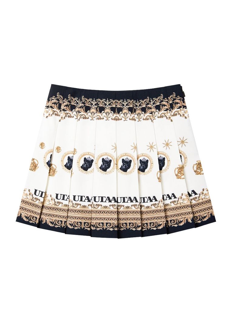 UTAA Mirror Panther Pan Skirt : White