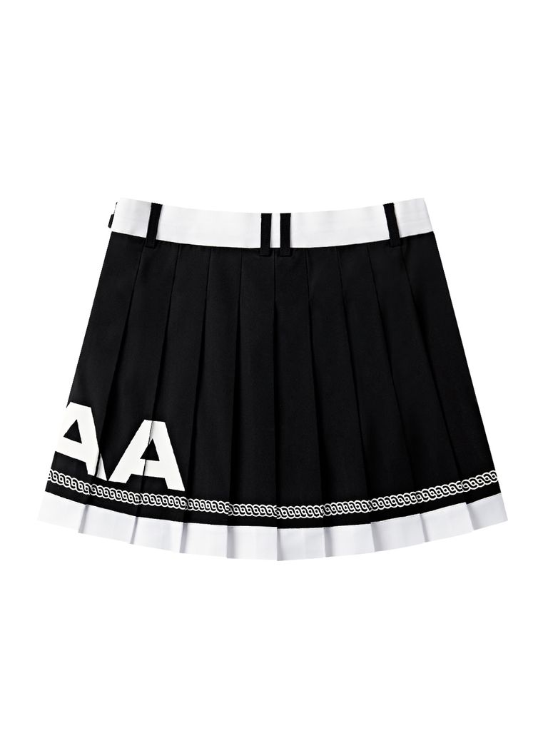 UTAA Panther Chain Pleats Skirt : Black
