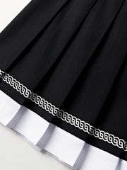 UTAA Panther Chain Pleats Skirt : Black