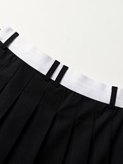 UTAA Panther Chain Pleats Skirt : Black
