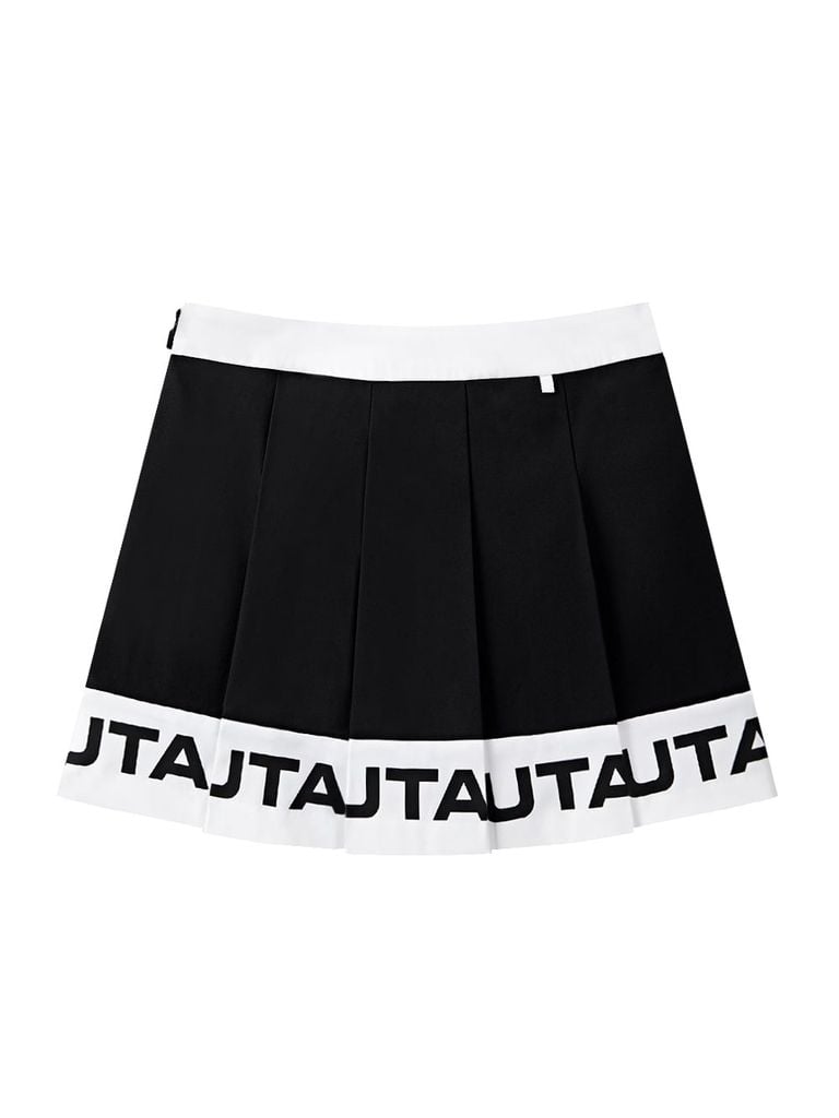 UTAA Monoral Binding Pleats Skirt : Black