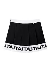 UTAA Monoral Binding Pleats Skirt : Black