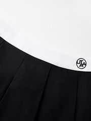 UTAA Monoral Binding Pleats Skirt : Black