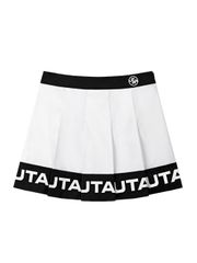 UTAA Monoral Binding Pleats Skirt : White