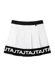 UTAA Monoral Binding Pleats Skirt : White