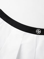 UTAA Monoral Binding Pleats Skirt : White