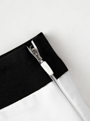 UTAA Monoral Binding Pleats Skirt : White