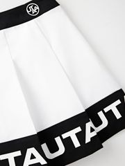 UTAA Monoral Binding Pleats Skirt : White