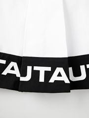 UTAA Monoral Binding Pleats Skirt : White