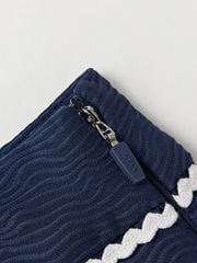 UTAA Notredame Lace Flare Skirt : Navy