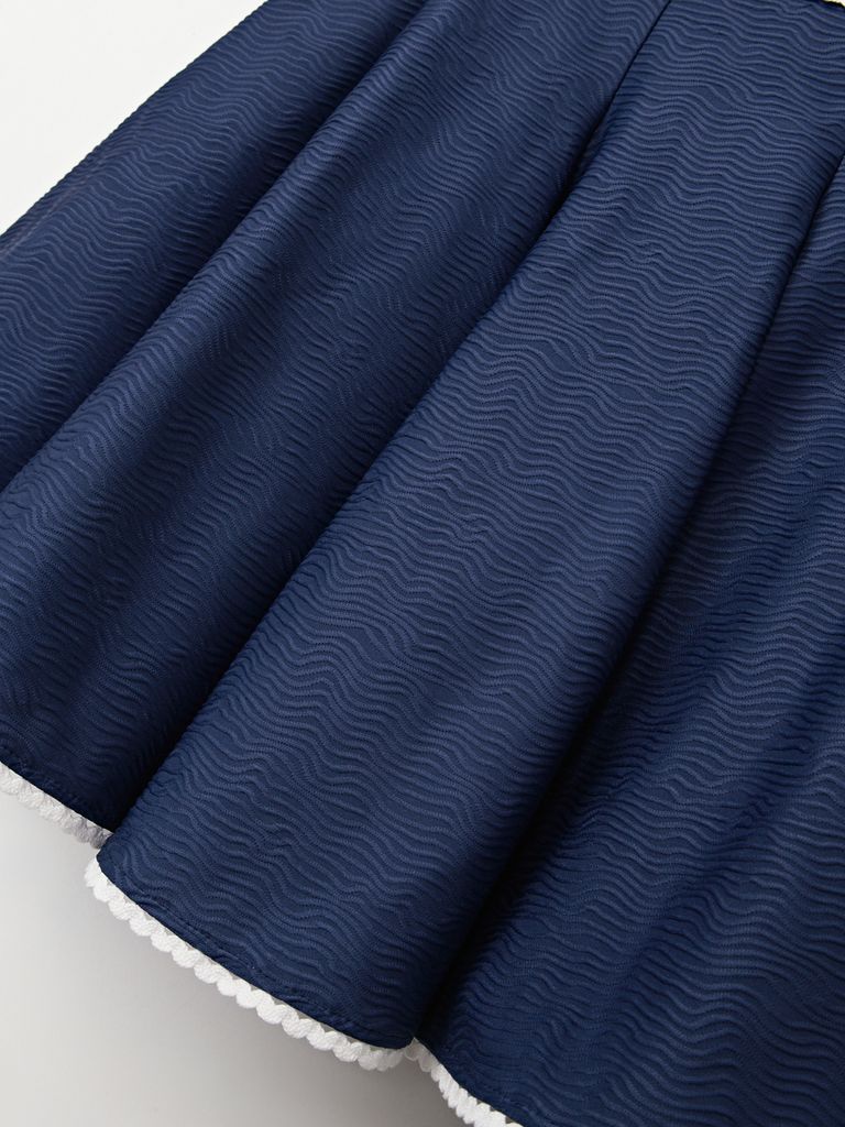 UTAA Notredame Lace Flare Skirt : Navy