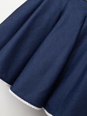 UTAA Notredame Lace Flare Skirt : Navy