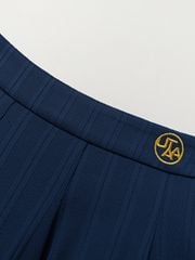 UTAA Ducat Gild Ring Panther Flare Skirt : Navy