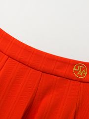 UTAA Ducat Gild Ring Panther Flare Skirt : Orange