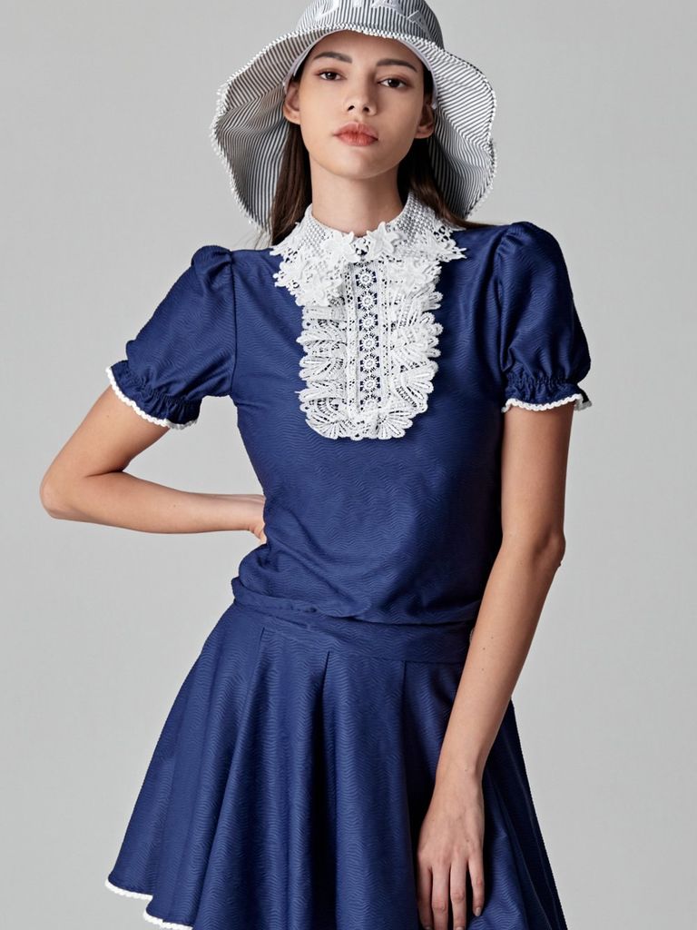 UTAA Notredame Lace Shirt : Women's Navy