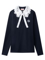 UTAA Notredame Floral Lace PK Sleeve : Women's Navy