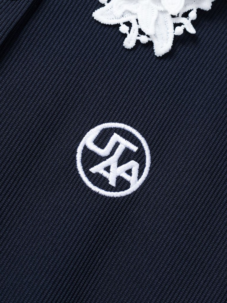 UTAA Notredame Floral Lace PK Sleeve : Women's Navy