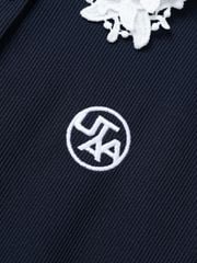 UTAA Notredame Floral Lace PK Sleeve : Women's Navy