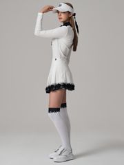 UTAA Notredame Floral Lace PK Sleeve : Women's White