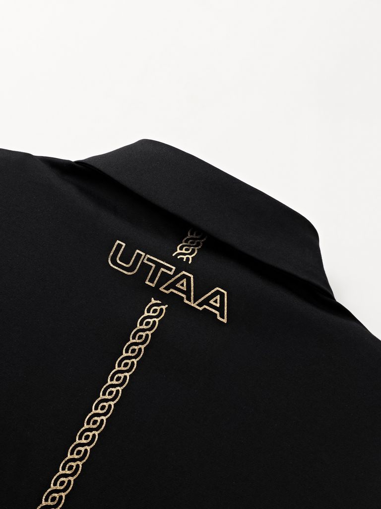 UTAA Marvel String Line Gilt Panther PK Sleeve : Men's Black