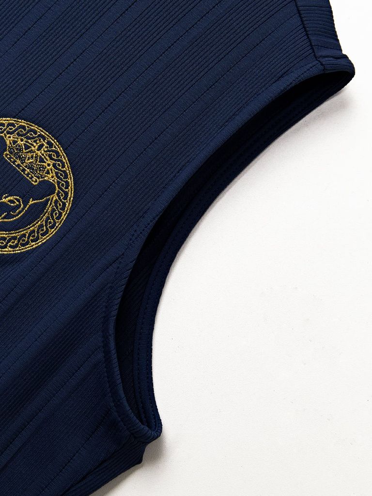 UTAA Ducat Gild Ring Panther PK Sleeveless : Women's Navy