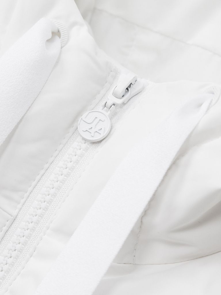 Logo Bounce Strap Hood Down Vest : Women's White