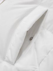 Logo Bounce Strap Hood Down Vest : Women's White
