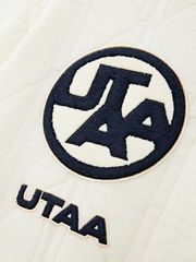 UTAA Quilting Stitch Knit Zip-up Jumper: Women's Ivory
