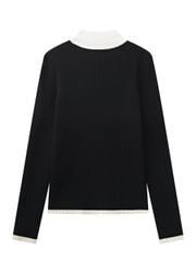 UTAA Logo Curve Ring Turtleneck Knit : Women's Black