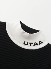 UTAA Logo Curve Ring Turtleneck Knit : Women's Black