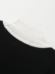 UTAA Logo Curve Ring Turtleneck Knit : Women's Black