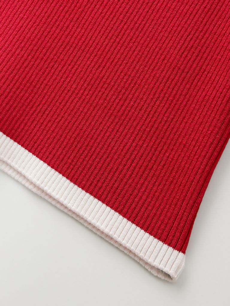 UTAA Logo Curve Ring Turtleneck Knit : Women's Red