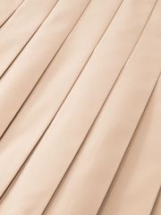 Gilt Sealing Contour Pleats Skirt: Beige