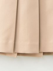 Gilt Sealing Contour Pleats Skirt: Beige