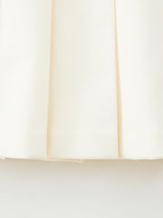 Gilt Sealing Contour Pleats Skirt: Ivory