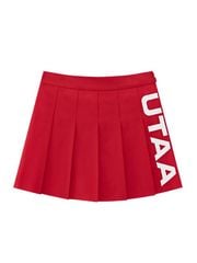 UTAA Slide Bulk Logo Pleats Skirt: Red