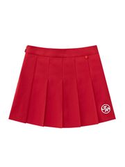UTAA Slide Bulk Logo Pleats Skirt: Red