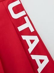 UTAA Slide Bulk Logo Pleats Skirt: Red