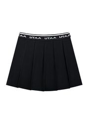 UTAA Logo Dust Pocket Pleats Skirt : Black