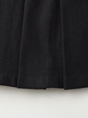UTAA Logo Dust Pocket Pleats Skirt : Black