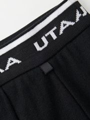 UTAA Logo Dust Pocket Pleats Skirt : Black