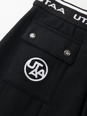 UTAA Logo Dust Pocket Pleats Skirt : Black