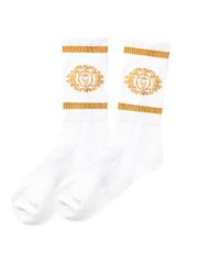 UTAA Crown Panther Glossy Socks : Women's White